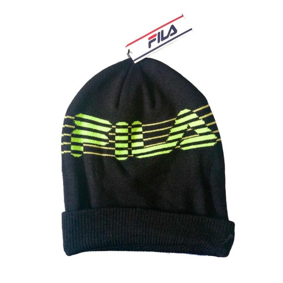 🎉 FINAL PRICE! NWT - Fila Cuffed Stripe Beanie - Picture 1 of 2